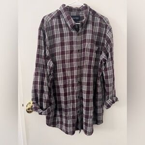 St. John’s Bay Plaid Flannel Button Down Men’s XL
